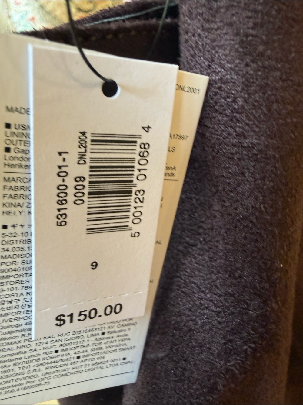 Women Casual Suede Blend Coat in Dark Brown